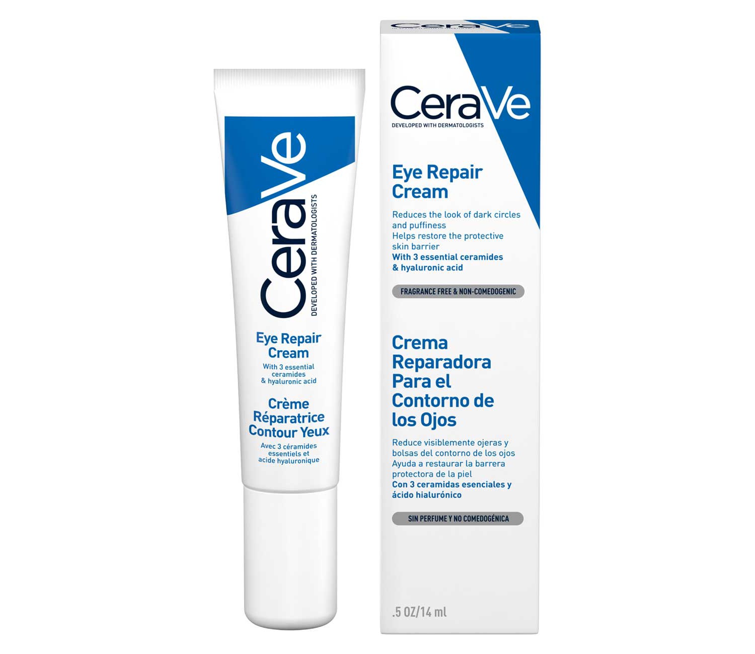 CeraVe Eye Repair Cream with Ceramides & Hyaluronic Acid for Dark Circles & Puffiness 14ml