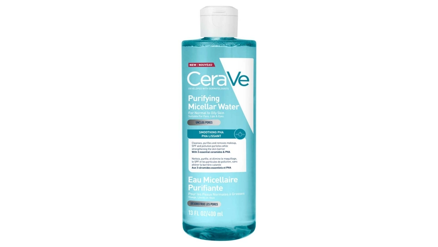CeraVe Purifying Micellar Water Removes Makeup & Unclogs Pores 400ml