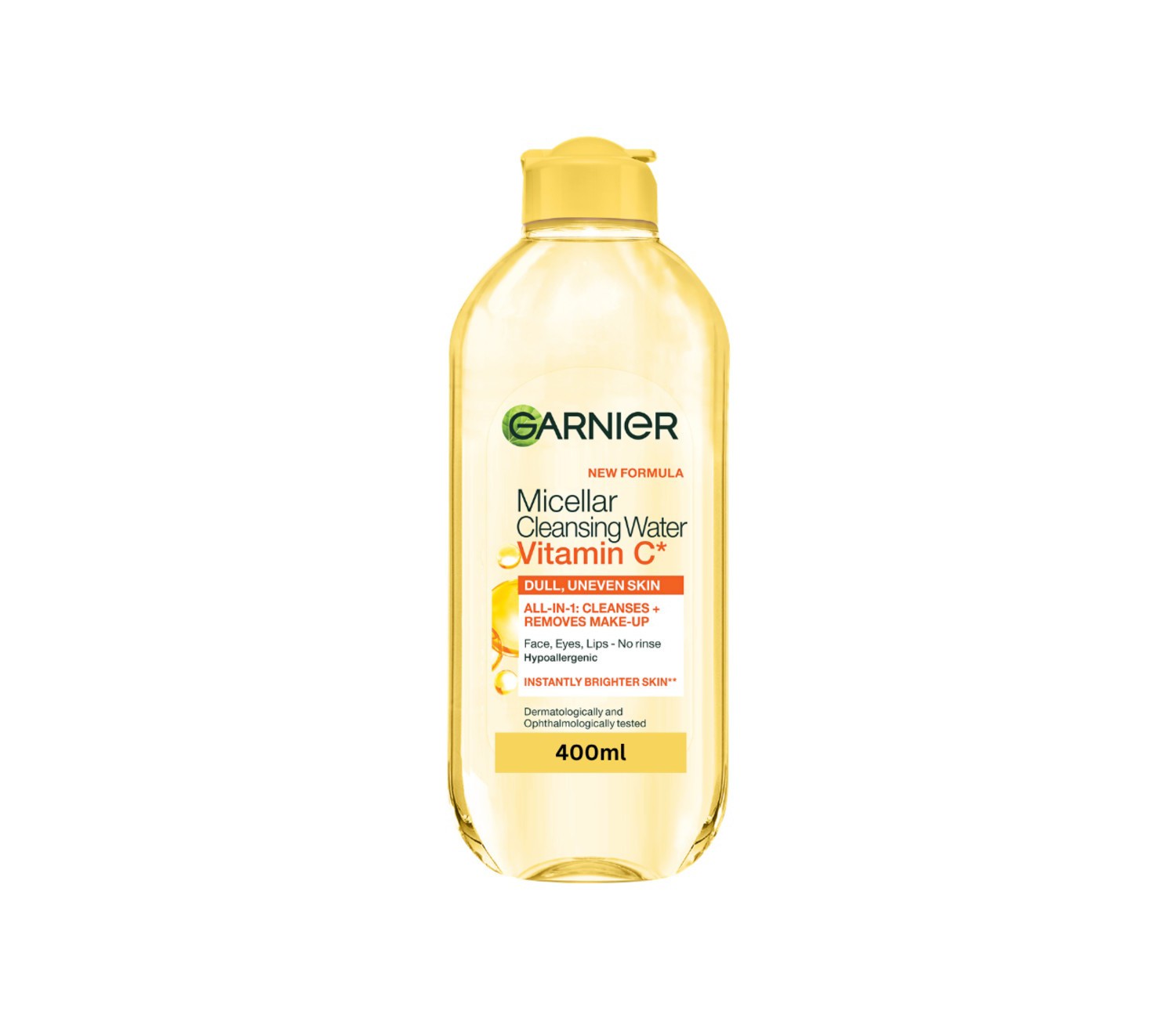 Garnier Micellar Vitamin C Water Gentle Face Cleanser & Makeup Remover Brightening Formula, 400ml