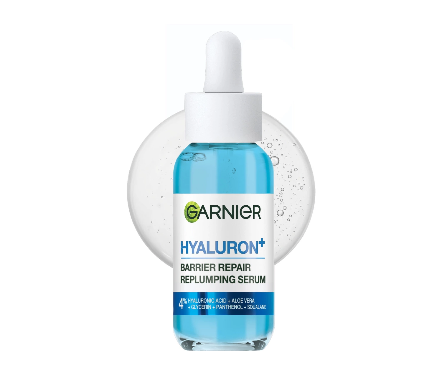 Garnier Hyaluron Barrier Repair Replumping Serum 4% Hyaluronic Acid Aloe Vera Glycerin Panthenol Squalane