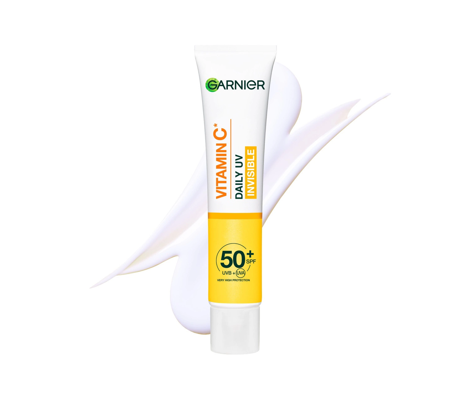 Garnier Vitamin C Daily UV, Invisible Brightening Fluid, SPF50+, Prevents & Corrects Damage, 40ml