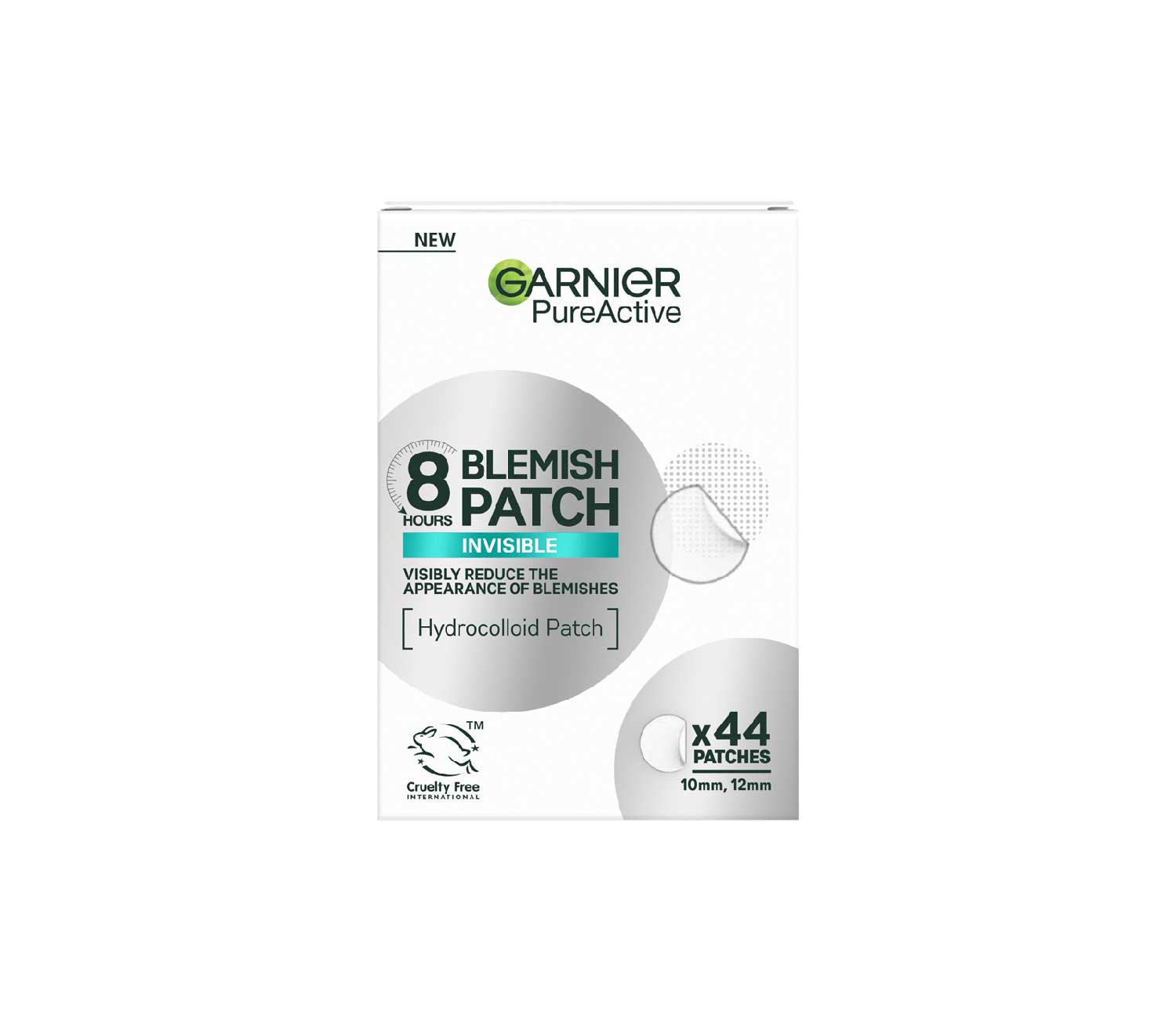 Garnier Blemish Patches, Ultra-Thin & Invisible, Reduce The Appearance Of Spots In 8H, 44 Patches