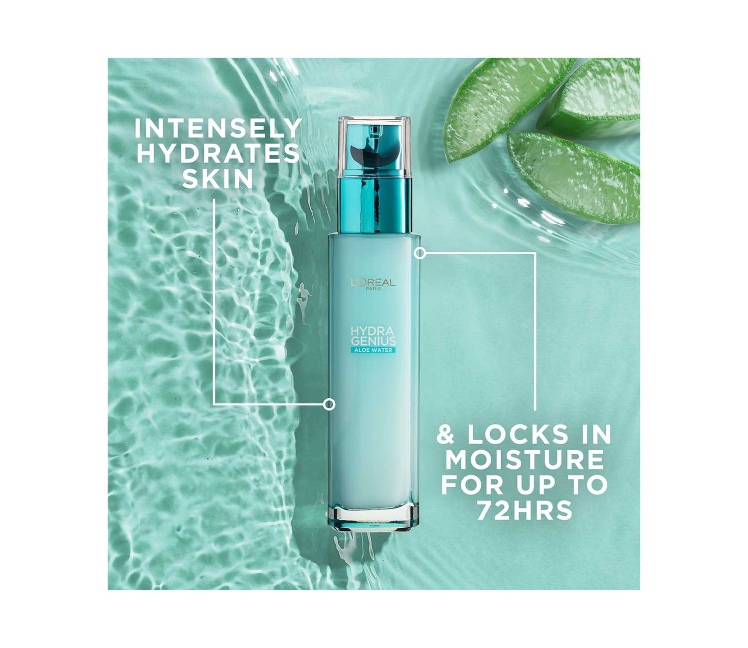L'Oréal Paris Hydra Genius Aloe Water - Normal & Combination Skin, with Aloe Water, 70ml