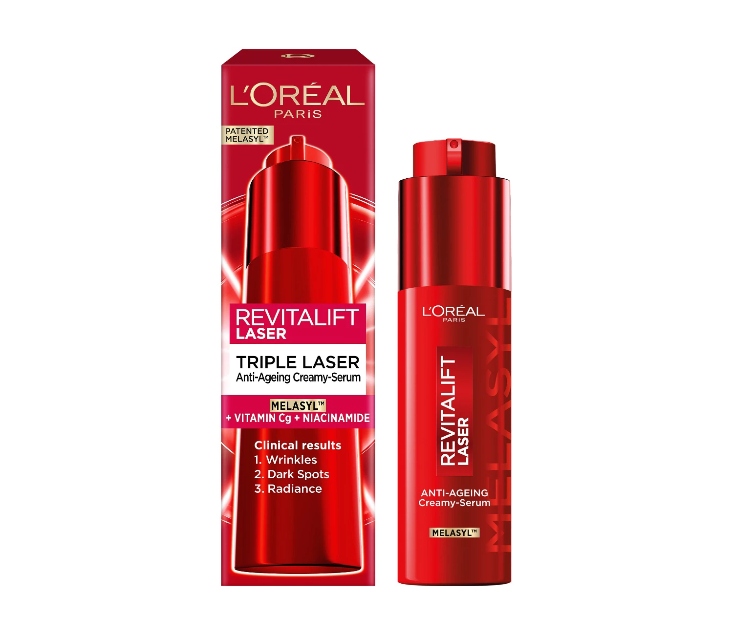 L'Oréal Paris Revitalift Triple Laser Anti-Ageing Creamy-Serum Melasyl + Vit C + Niacinamide, 50ml