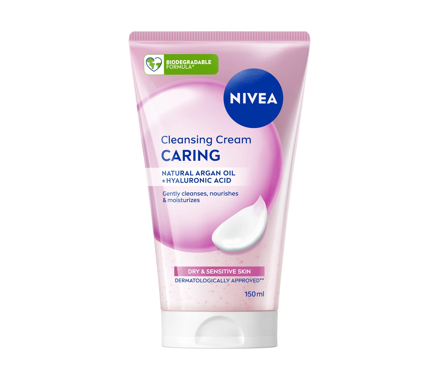 NIVEA Gentle Face Cleansing Cream Wash for Dry & Sensitive Skin, 150ml
