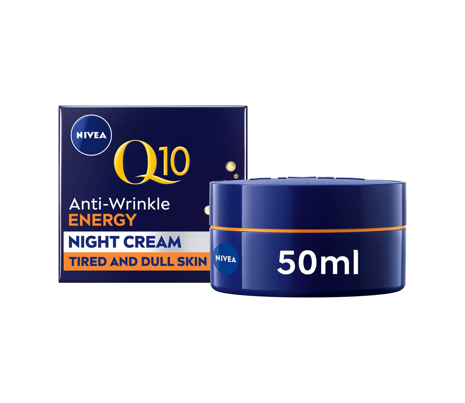 NIVEA Q10 Energy Recharging Face Night Cream with Vitamin C 50ml