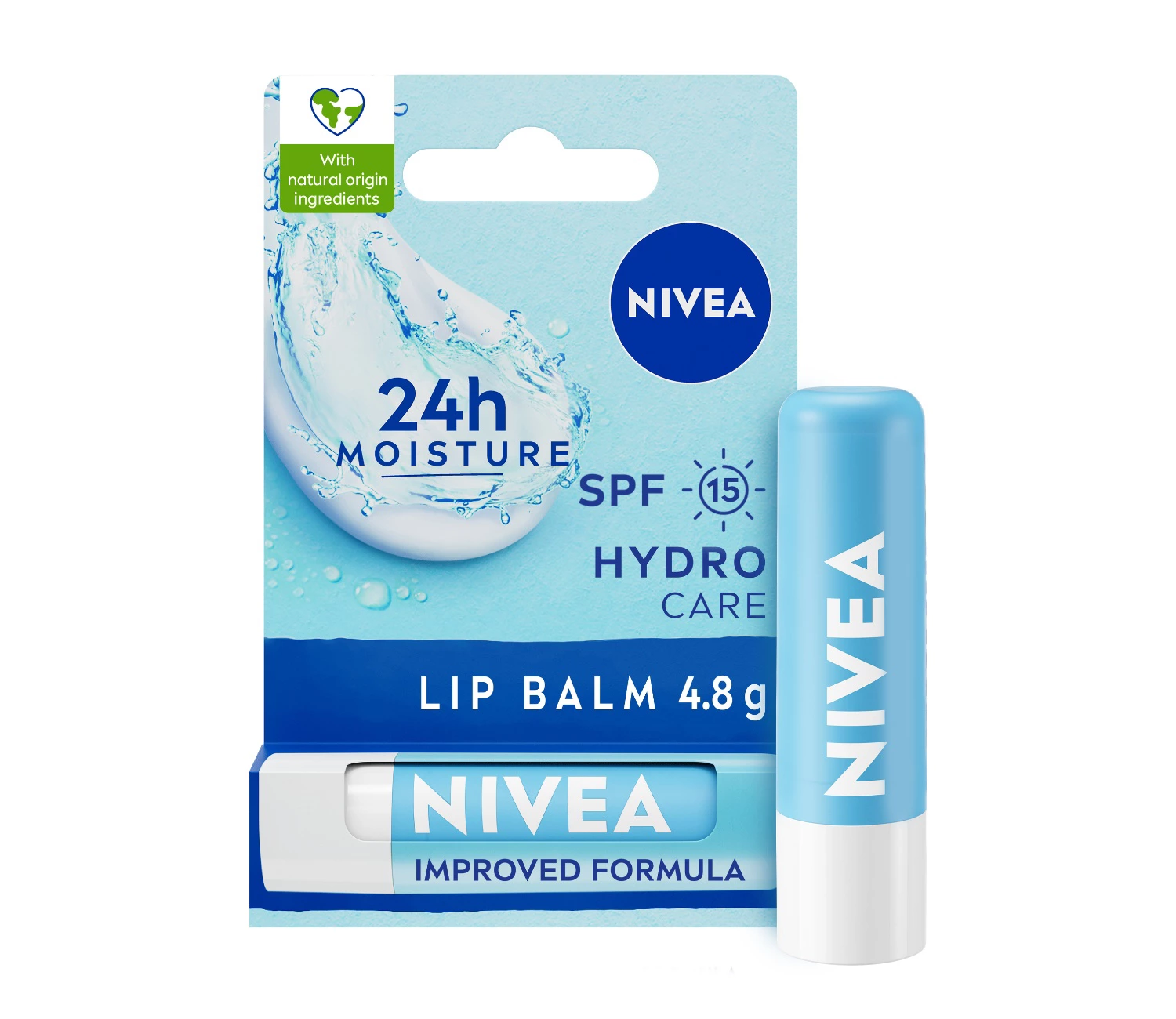 NIVEA Hydro Care Lip Balm SPF15, 4.8g