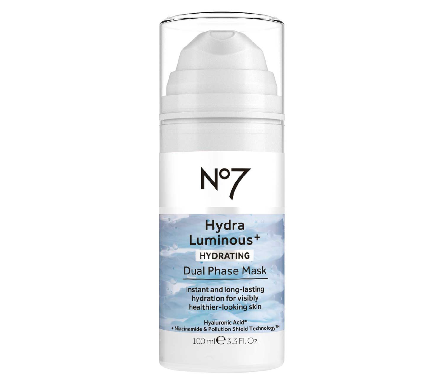 No7 HydraLuminous+ Dual Phase Mask 100ml