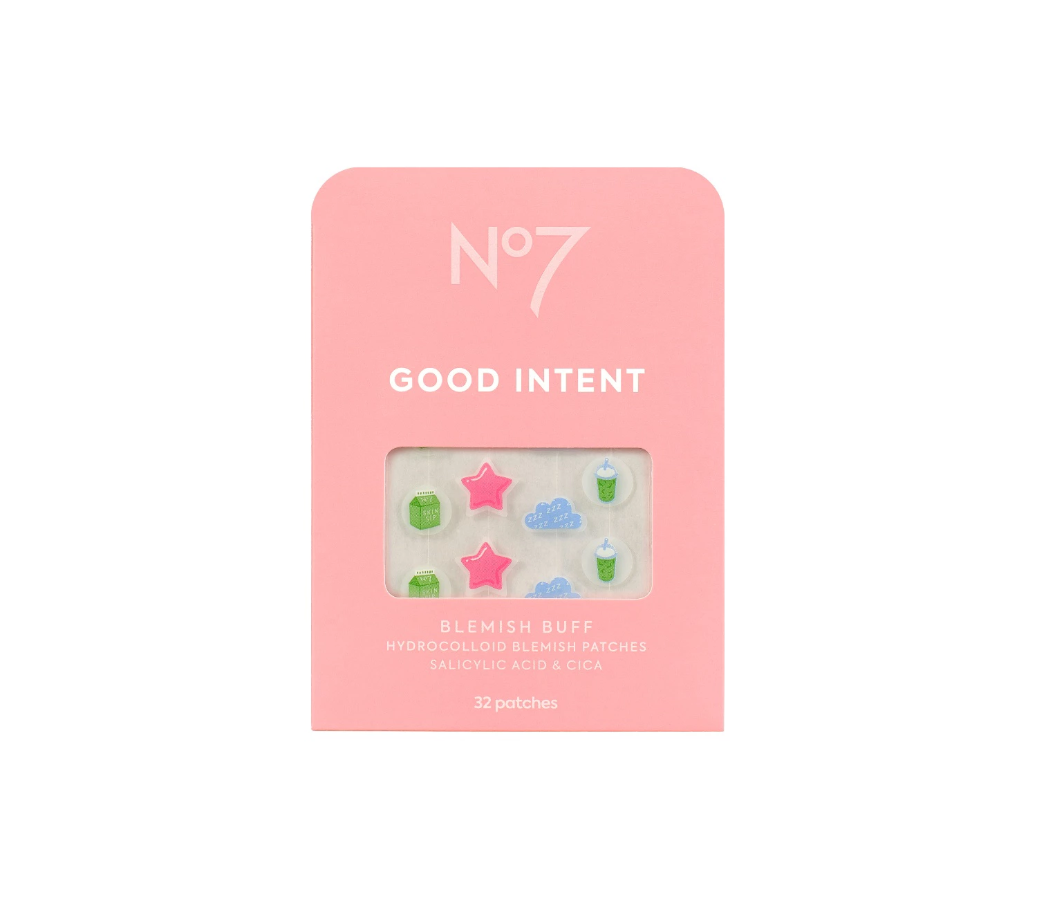 No7 Good Intent Blemish Buff Hydrocolloid Blemish Patches 32 Pack